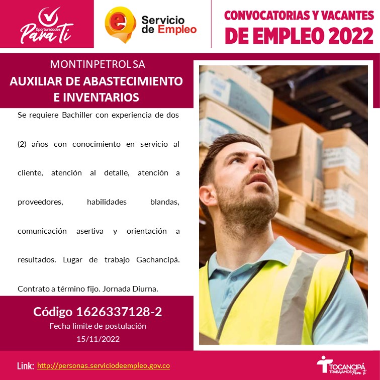 Vacantes Alcaldía De Tocancipá 3459